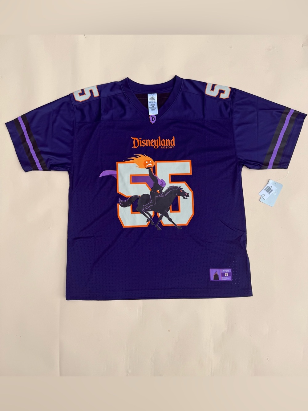 Disneyland Headless Horseman Football Jersey 55 Disney Parks Halloween NWT